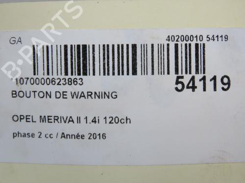 Warning Warning OPEL MERIVA B MPV (S10) 1.4 (75) (120 hp) 37252315 37252315