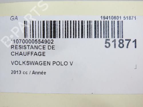Used Heater resistor VW POLO V (6R1, 6C1) 1.6 TDI (90 hp) 28829304