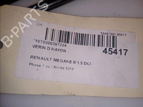 Used Tailgate lift support RENAULT MEGANE III Coupe (DZ0/1_) 1.5 dCi (DZ09, DZ0D, DZ1F, DZ1G, DZ14, DZ29) (110 hp) 14880170