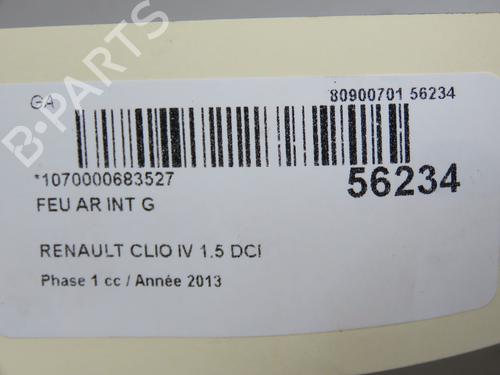 Used Left tailgate light RENAULT CLIO IV (BH_) 1.5 dCi 90 (90 hp) 31077374