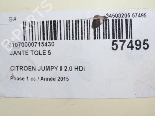 Used Rim Rim CITROËN JUMPY II Van 2.0 HDi 125 (128 hp) 36395842 36395842