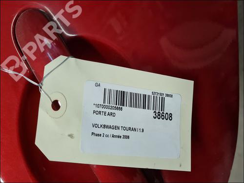 Right rear door VW TOURAN (1T1, 1T2) 1.9 TDI | BP9604196C5 