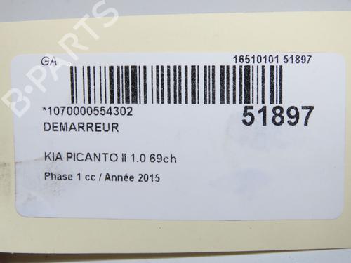 Starter KIA PICANTO II (TA) 1.0 | BP33561763M8 - Image 7