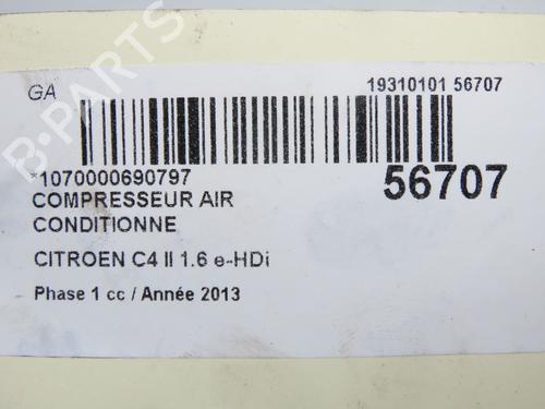 AC compressor CITROËN C4 II (NC_) 1.6 HDi 115 | BP33032114M34  - Image 9