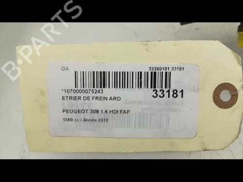 Used Right rear brake caliper PEUGEOT 308 I (4A_, 4C_) 1.6 HDi (109 hp) 14876967