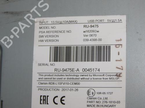 Radio CITROËN C3 III (SX) 1.6 BlueHDi 75 | BP37275884E6 - Image 4