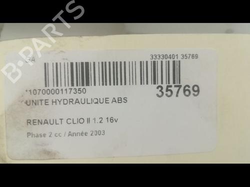 Used ABS pump RENAULT CLIO II (BB_, CB_) 1.2 16V (BB05, BB0W, BB11, BB27, BB2T, BB2U, BB2V, CB05,... (75 hp) 23173580