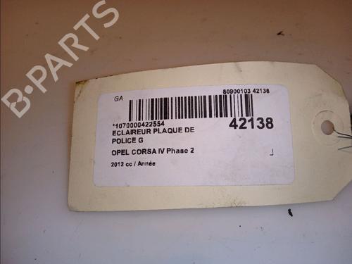 Used Licence plate light Licence plate light OPEL CORSA D (S07) 1.3 CDTI (L08, L68) (75 hp) 14880764 14880764