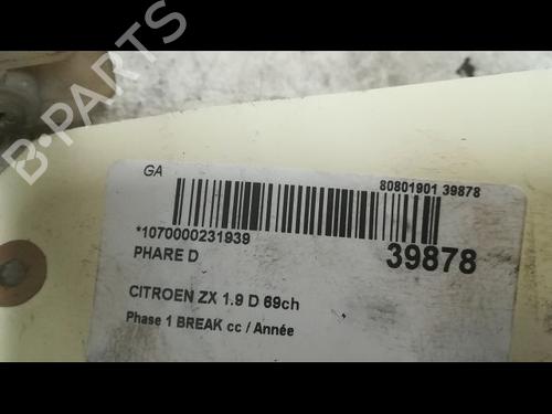 Used Right headlight CITROËN ZX Break (N2) 1.9 D (68 hp) 23177664