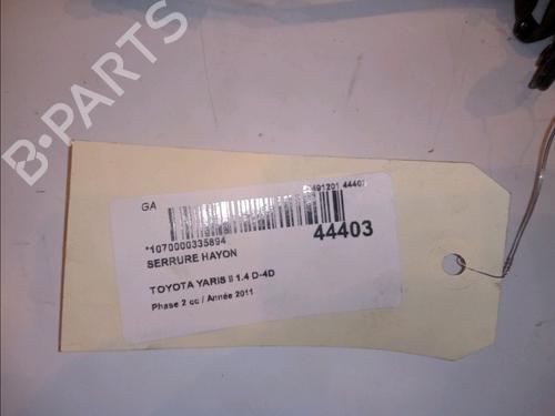 Used Tailgate lock Tailgate lock TOYOTA YARIS (_P9_) 1.4 D-4D (NLP90_, NLP90R) (90 hp) 11103749 11103749