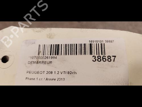 Used Starter PEUGEOT 208 I (CA_, CC_) 1.2 VTI 82 (82 hp) 9611436