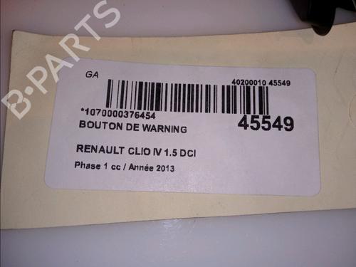 Used Warning switch Warning switch RENAULT CLIO IV (BH_) 1.5 dCi 90 (90 hp) 11100836 11100836