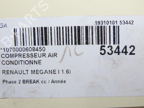 Used AC compressor AC compressor RENAULT MEGANE I Grandtour (KA0/1_) 1.6 16V (KA0B, KA04, KA11) (107 hp) 33998705 33998705