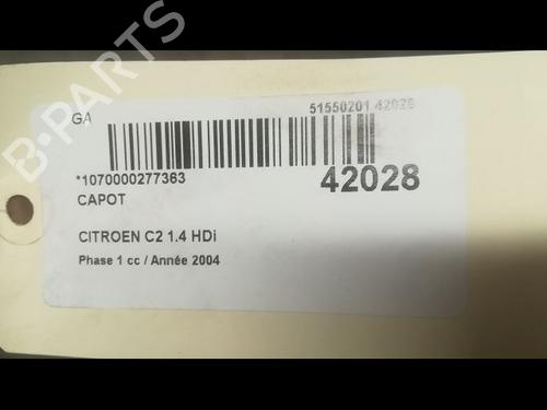 Used Hood CITROËN C2 (JM_) 1.4 HDi (68 hp) 9613723