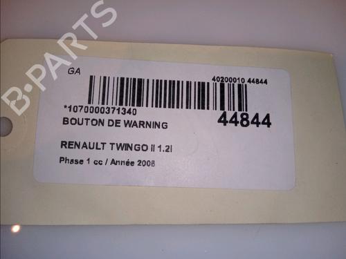 Used Warning switch RENAULT TWINGO II (CN0_) 1.2 (CN0D) (58 hp) 23174256