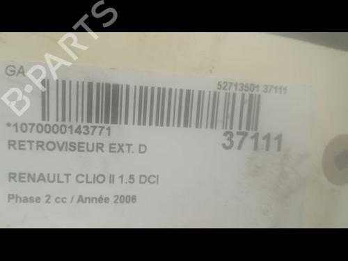 Used Right mirror RENAULT CLIO II (BB_, CB_) 1.5 dCi (B/CB3M) (64 hp) 9600219