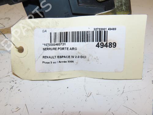 Used Rear left lock RENAULT ESPACE IV (JK0/1_) 2.0 dCi (JK01, JK02, JK1J, JK1K, JK1H) (150 hp) 17514403