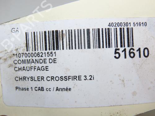 Climate control CHRYSLER CROSSFIRE 3.2 | BP31120458I5 