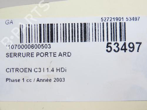 Rear right lock CITROËN C3 I (FC_, FN_) 1.4 HDi | BP28831955C99 