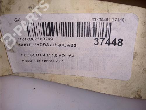 ABS pump PEUGEOT 407 (6D_) 1.6 HDi 110 (6D9HZC, 6D9HYC) | BP9601279M43 