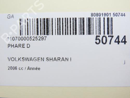 Højre forlygte VW SHARAN (7M8, 7M9, 7M6) 2.0 TDI | BP28832442C29 