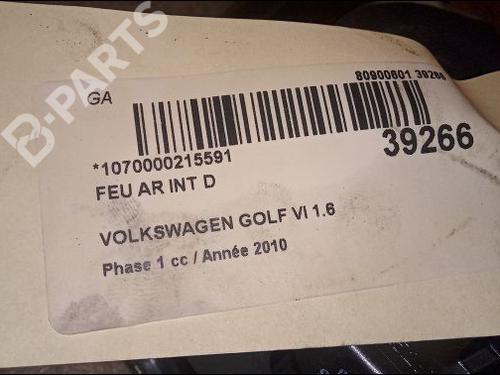 Right tailgate light VW GOLF VI (5K1) 1.6 TDI | BP9605922C80 