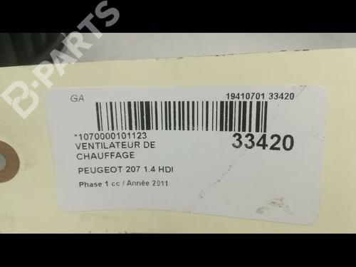 Heater blower motor PEUGEOT 207 (WA_, WC_) 1.4 HDi | BP9597245M62 
