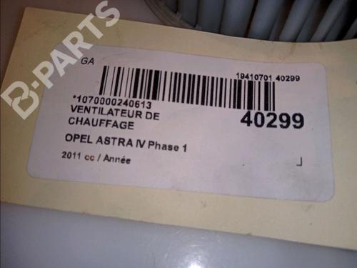 Heater blower motor OPEL ASTRA J (P10) 1.7 CDTI (68) | BP11921343M62 