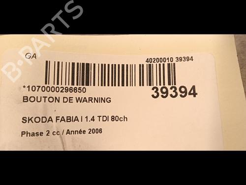 Used Warning switch Warning switch SKODA FABIA I (6Y2) 1.4 TDI (80 hp) 9616215 9616215