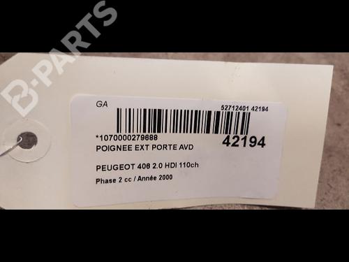 Front right exterior door handle PEUGEOT 406 (8B) 2.0 HDI 110 | BP9614024C129 