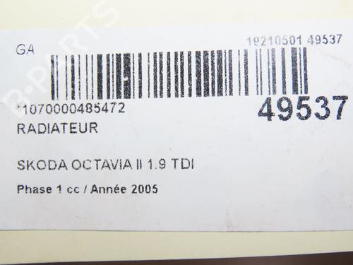Used Water radiator SKODA OCTAVIA II Combi (1Z5) 1.9 TDI (105 hp) 28801448