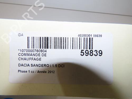 Climate control DACIA SANDERO 1.5 dCi | BP39180440I5 - Image 4