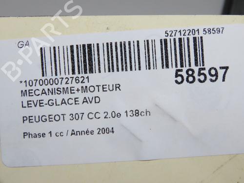 Used Front right window mechanism Front right window mechanism PEUGEOT 307 CC (3B) 2.0 16V (136 hp) 36427134 36427134