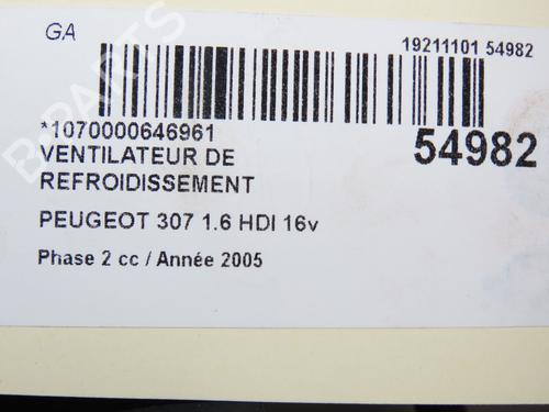 Radiator fan PEUGEOT 307 (3A/C) 1.6 HDi | BP30117085M35