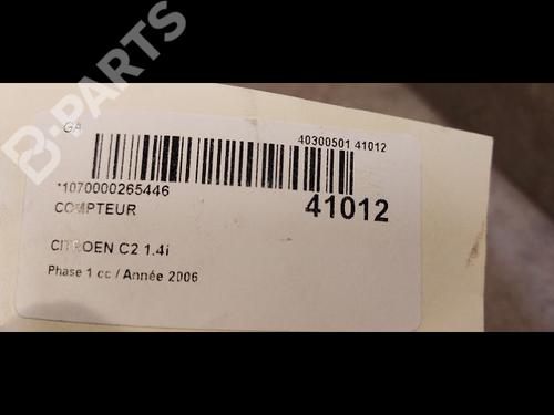 Instrument cluster CITROËN C2 (JM_) 1.4 | BP9612085C47 