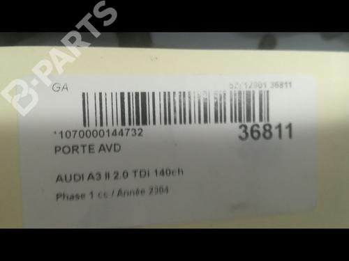 Right front door AUDI A3 (8P1) 2.0 TDI 16V | BP9600235C3 
