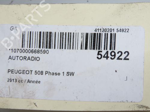 Used Radio PEUGEOT 508 SW I (8E_) 1.6 HDi (115 hp) 31819578