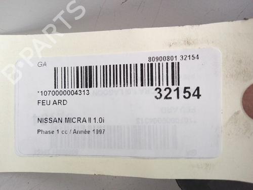 Used Right taillight NISSAN MICRA II (K11) 1.0 i 16V (54 hp) 23177915