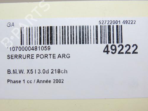 Rear left lock BMW X5 (E53) 3.0 d | BP19061247C100 