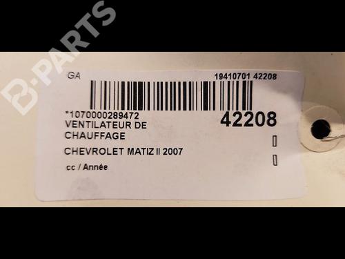 Heater blower motor CHEVROLET MATIZ (M200, M250) 0.8 | BP9615383M62 