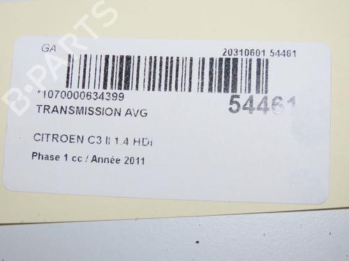 Used Left front driveshaft Left front driveshaft CITROËN C3 II (SC_) 1.4 HDi 70 (SC8HZC, SC8HR0, SC8HP4) (68 hp) 32308358 32308358