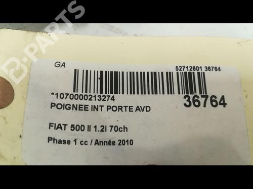 Front right interior door handle FIAT 500 (312_) 1.3 D Multijet (312AXB1A) | BP9605280I14