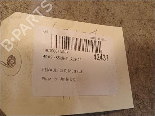 Used Rear windshield wiper arm RENAULT CLIO IV (BH_) 0.9 TCe 90 (BHNF, BHMA, BHMH, BHJK, BHJR) (90 hp) 14881028