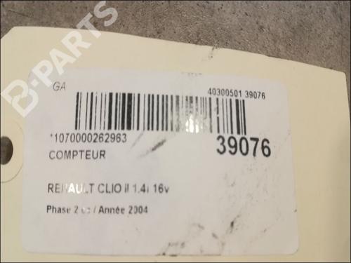 Instrument cluster RENAULT CLIO II (BB_, CB_) 1.4 16V (B/CB0P, BB13) | BP9611545C47 