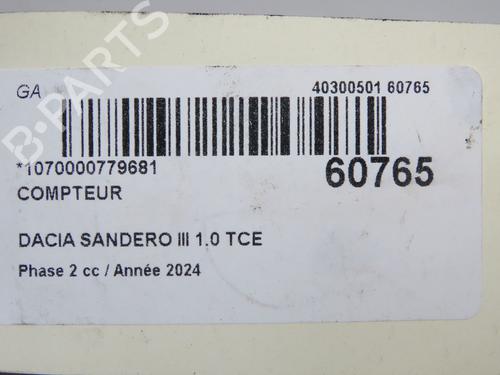 Instrument cluster DACIA SANDERO III 1.0 TCe 90 | BP38527468C47 - Image 5