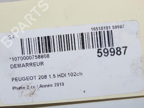 Used Starter Starter PEUGEOT 208 I (CA_, CC_) 1.5 BlueHDI 100 (102 hp) 40162850 40162850