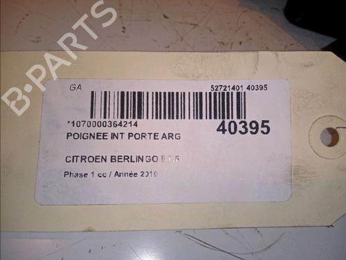 Venstre bagtil invendig håndtag CITROËN BERLINGO MULTISPACE (B9) 1.6 HDi 90 (90 hp) 11103280