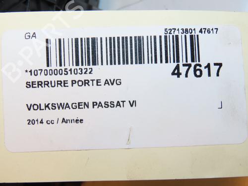 Used Front left lock VW PASSAT B7 (362) 2.0 TDI 4motion (177 hp) 16740869