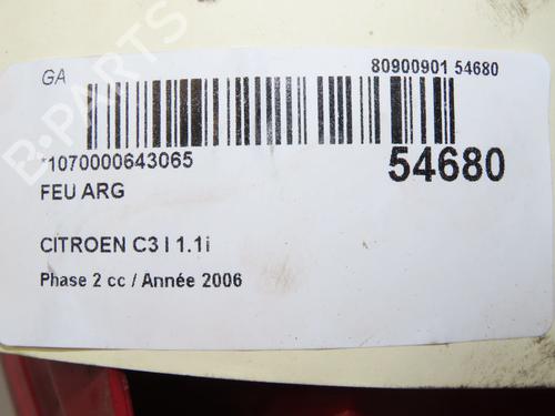 Venstre baglygte CITROËN C3 I (FC_, FN_) 1.1 i (60 hp) 32005048