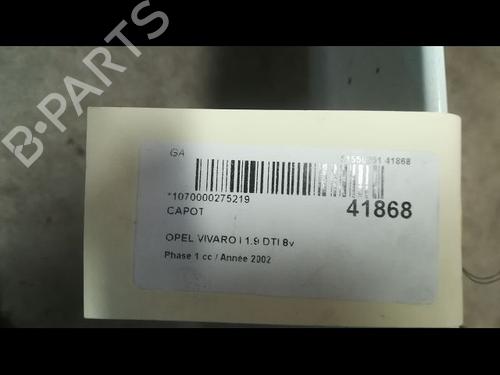 Used Hood OPEL VIVARO A Van (X83) 1.9 DTI (F7) (101 hp) 9613292